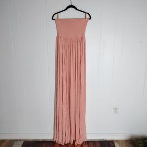 PEACH Maternity Gown, Stretchy Photography Prop Maternity Dress